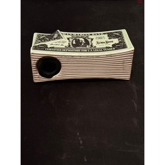 Neiman-Marcus Bank Stack Of Money Ceramic Coin Bank - Picture 10 of 12
